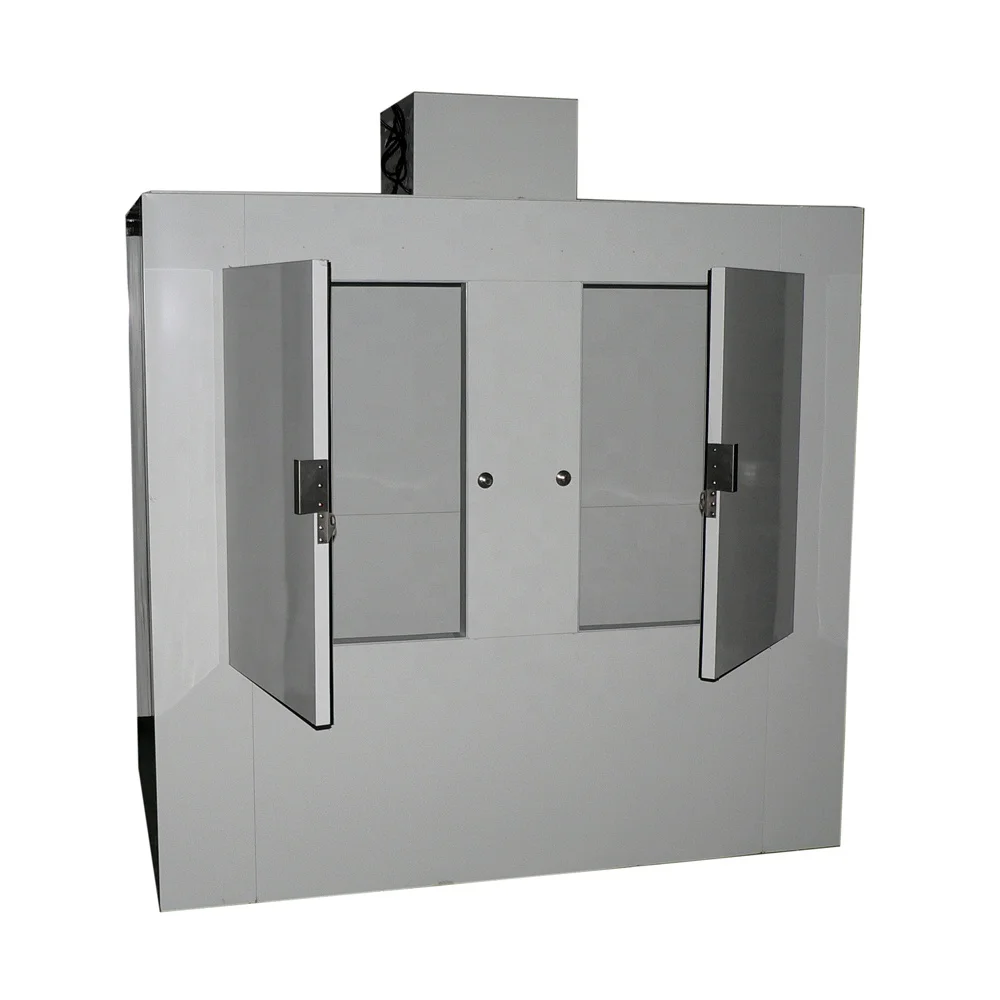 Static Refrigeration System 2 Solid Door Ice Machine Storage Bin Wall Ice Merchandiser Indoor