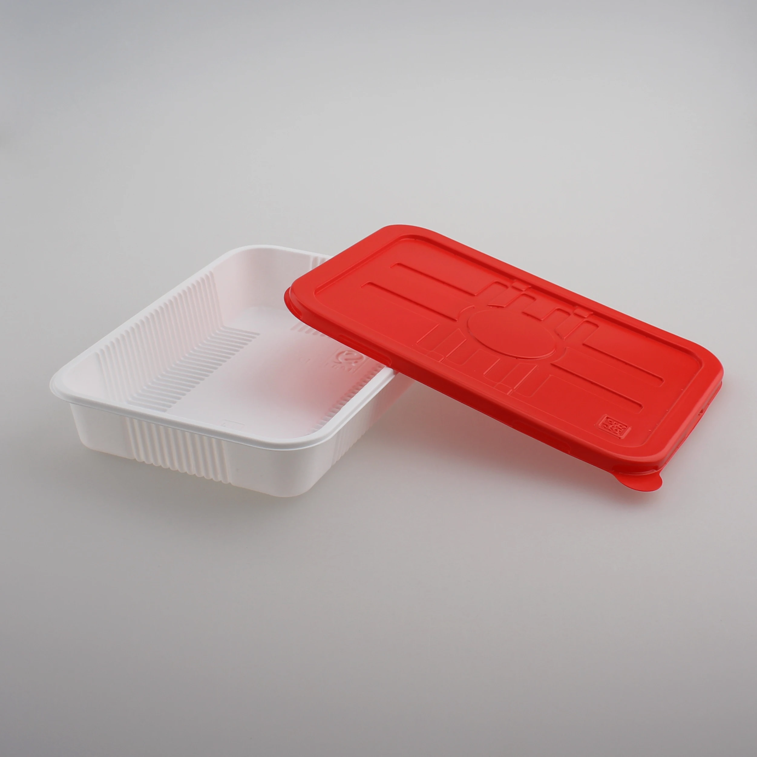 Rectangular PET PP Plastic Trays Disposable Cold Storage Fast Food Container White Fresh Meat Packaging box