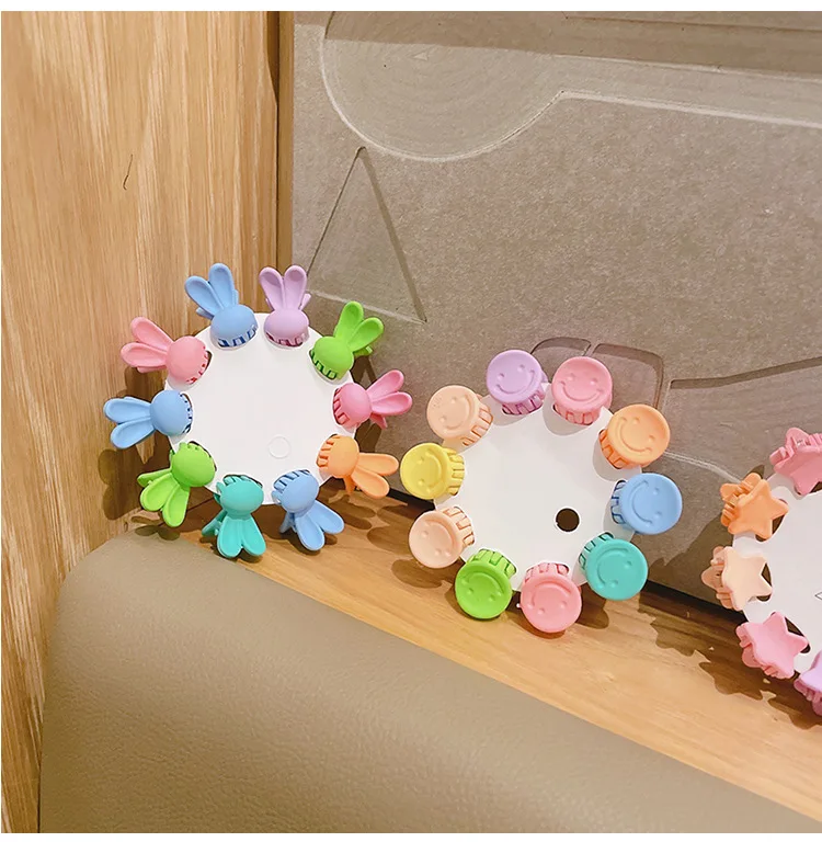 10 Pcs/Sets Candy Color Muti-Style Hair Claw Small Acrylic Hair Claw Clips For Baby Girls Hair Accessories Sets