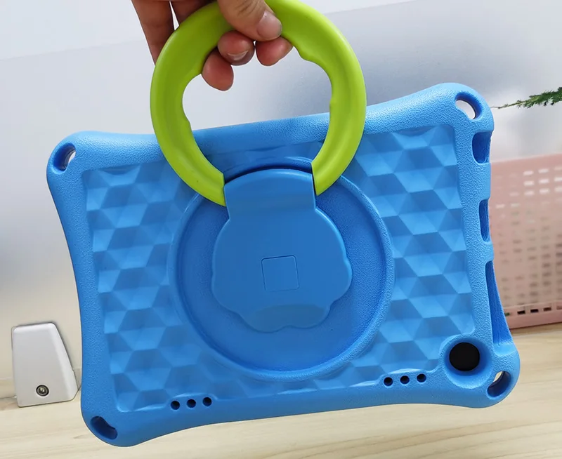 New design factory price Lovely EVA Handheld Silicone Tablet Stand Cover For Kindle Fire HD 8 2020/2022 Kids Protective Case