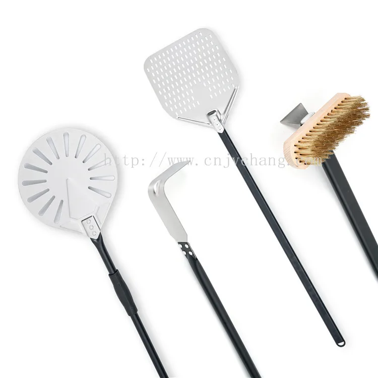 Aluminum Anodized Perforated Pizza Turning Peel With Thickness 1.5mm Blade Pizza Shovel For Pizza Oven