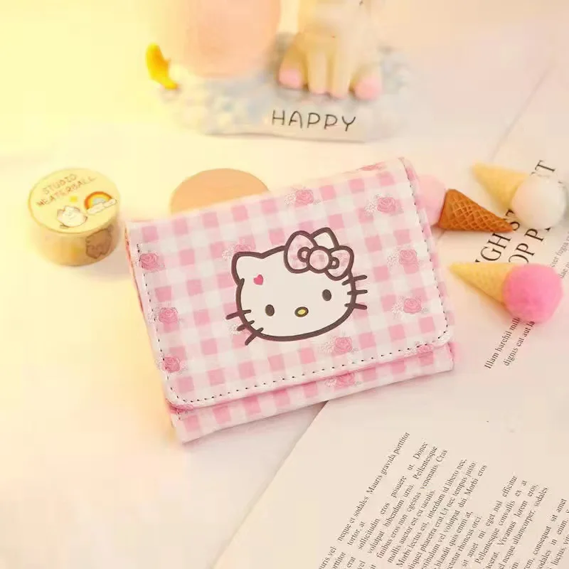 Kitty Short Women Wallets Zipper Purse Luxury Trendy Girls Coin Purse Cute Card Holder PU Leather Wallets