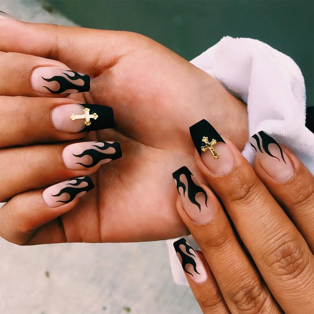 Multiple Styles Press on Nail Wholesale Fake Nails Matte Gel Polish UV Press On Coloured False Nails