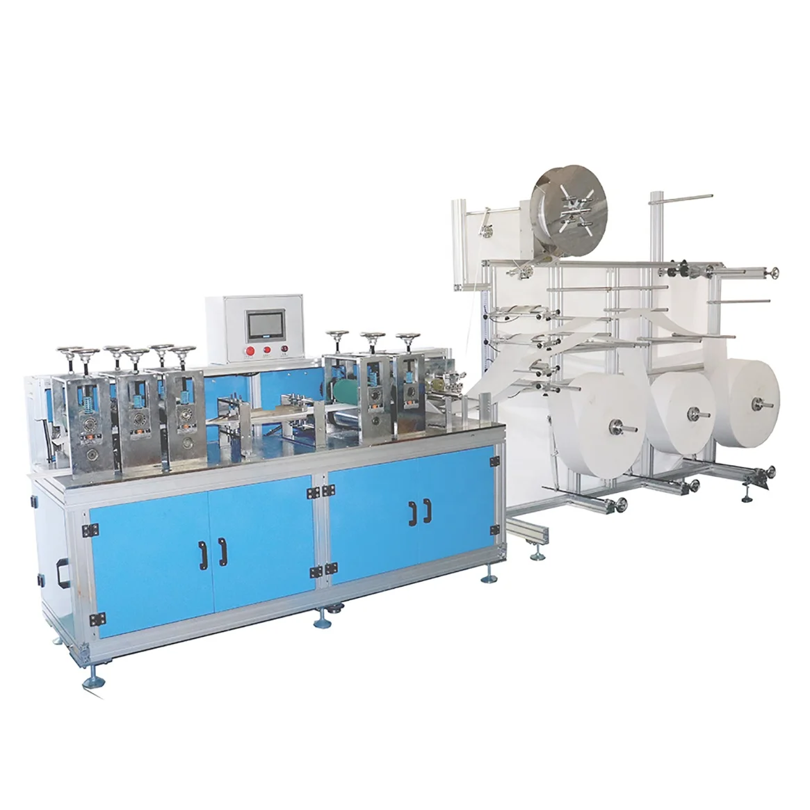 Semi automatic Disposable 3ply cotton face mask body blank mask making machine