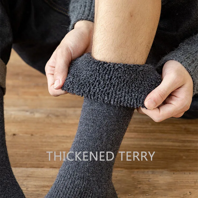 100% merino wool socks men warm thickened fuzzy socks wool long winter merino wool socks for men