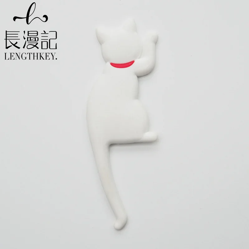 2022 Amazon new creative cute cartoon practical magnets cat tail hook Refrigerator sticker hook