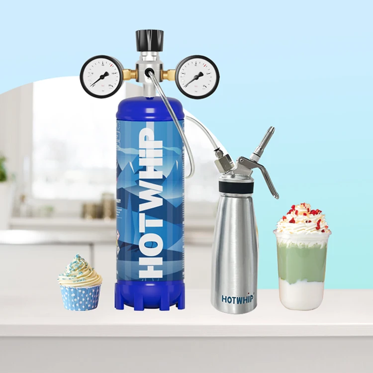 Vanilla Ice Cream Flavor Whipped Cream Dispenser Cartridge Tank Nitrous 2.2L 1100 Gram Whipped Cream Tank