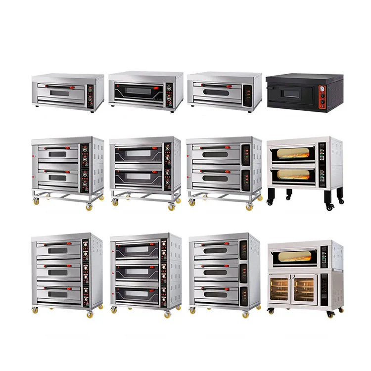 Astar 3 Deck 6 Trays Gas Bread Baking Oven with stone for Pizza baking, with Aluminum tray for bread baking