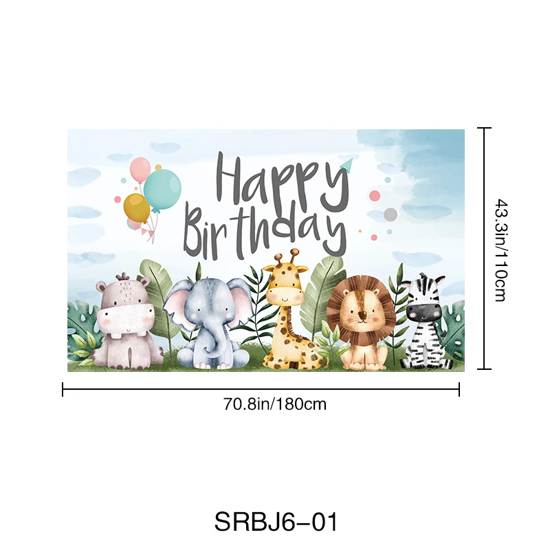 110*180CM Happy Birthday Pink Unicorn Backdrop Banner Happy Birthday Decorate Background Banner Children Party Decoration Banner