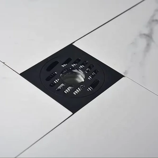 Высококачественная медная сантехника для ванной комнаты матовая Латунь с защитным сливом пола снабжена латунной водоловушкой