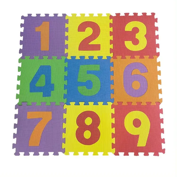 nontoxic waterproof anti slip hot selling easy to clean eva foam letters numbers puzzle mat for kids