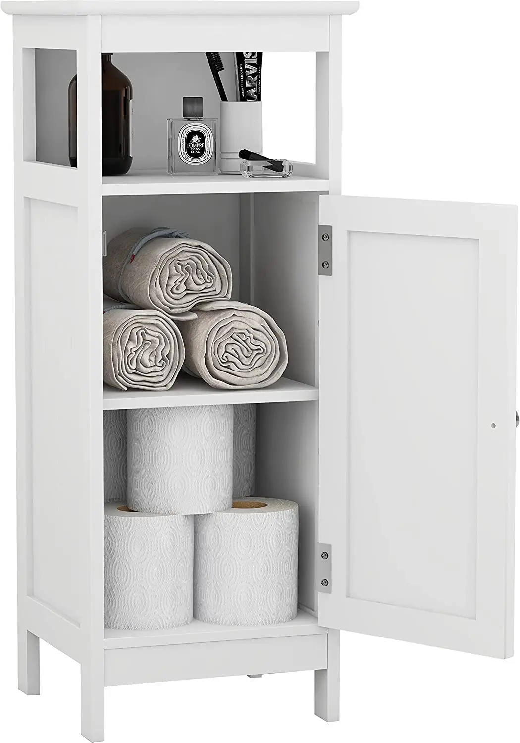 Dilun Bathroom Floor Cabinet with Single Door  Storage Cabinet with Adjustable Shelf for Bathroom,Kitchen,Living Room