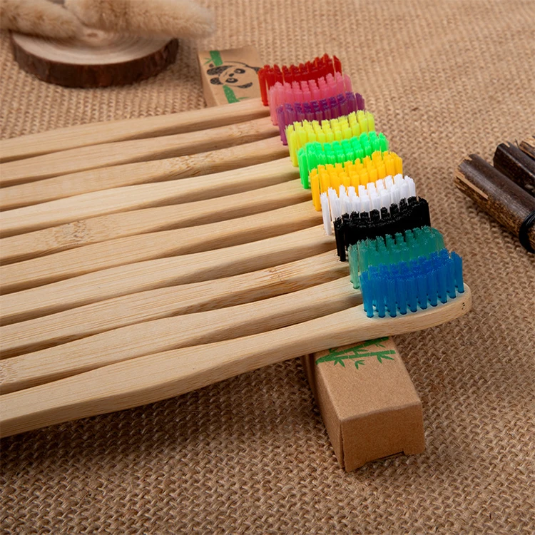 Hot Sell 100 % Natural Bamboo Soft Charcoal Wooden Toothbrush for Superior Oral Care, Dental Hygiene and Gum Care
