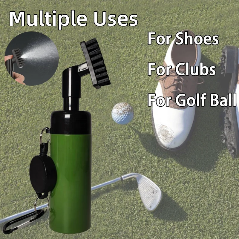 New Arrival High Quality Golf Brush with Water Bottle Premium Nylon Golf Club Brush for Golf Club Balls Shoes Cleaning