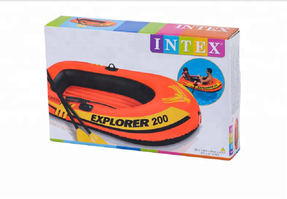 Intex 58331 Explore 200 Boat Set 2 Person Pvc Kayak Rowing Boat Inflatable Fishing Boat