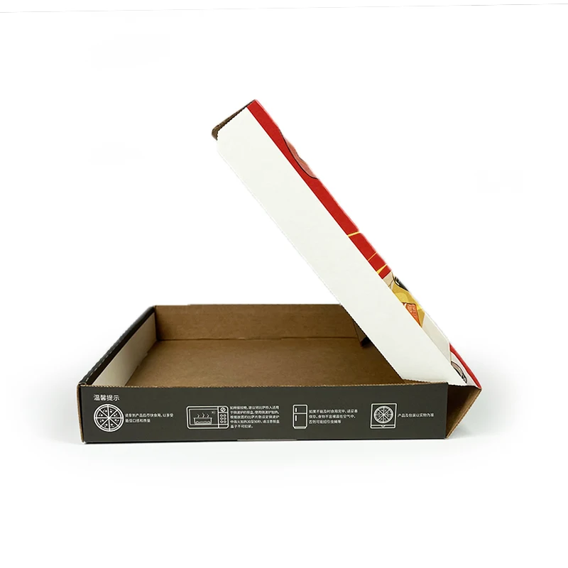 Reusable Wholesale Corrugated Paper Frozen Pizza Boxes 12 Inch Carton Delivery Pizza Packaging Box Custom Logo With Window