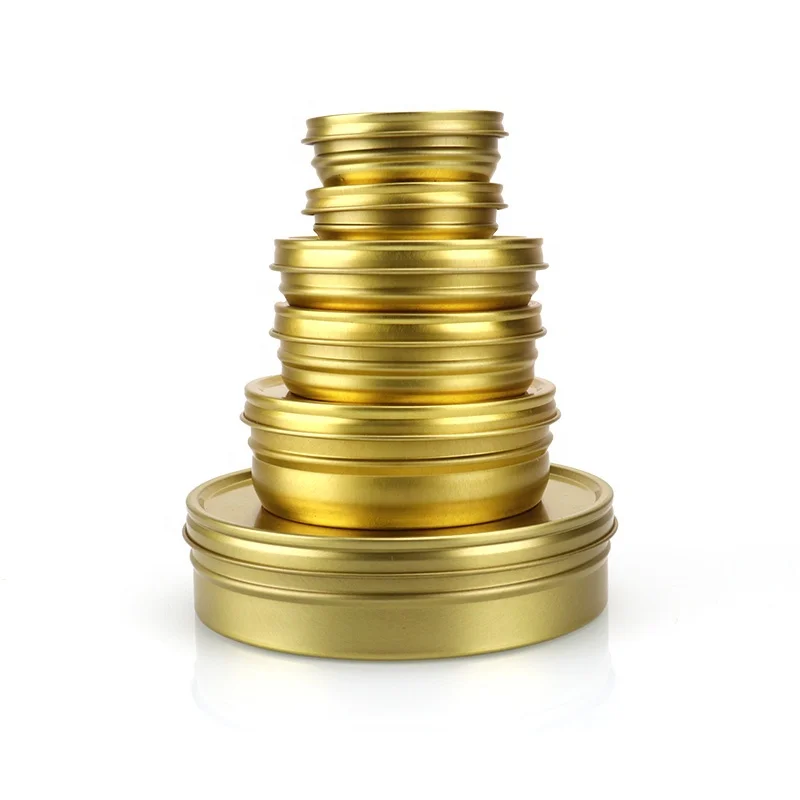 Factory Sale round Food Grade Metal Can for 10g 20g 30g 50g 100g 125g 250g 500g Caviar Storage