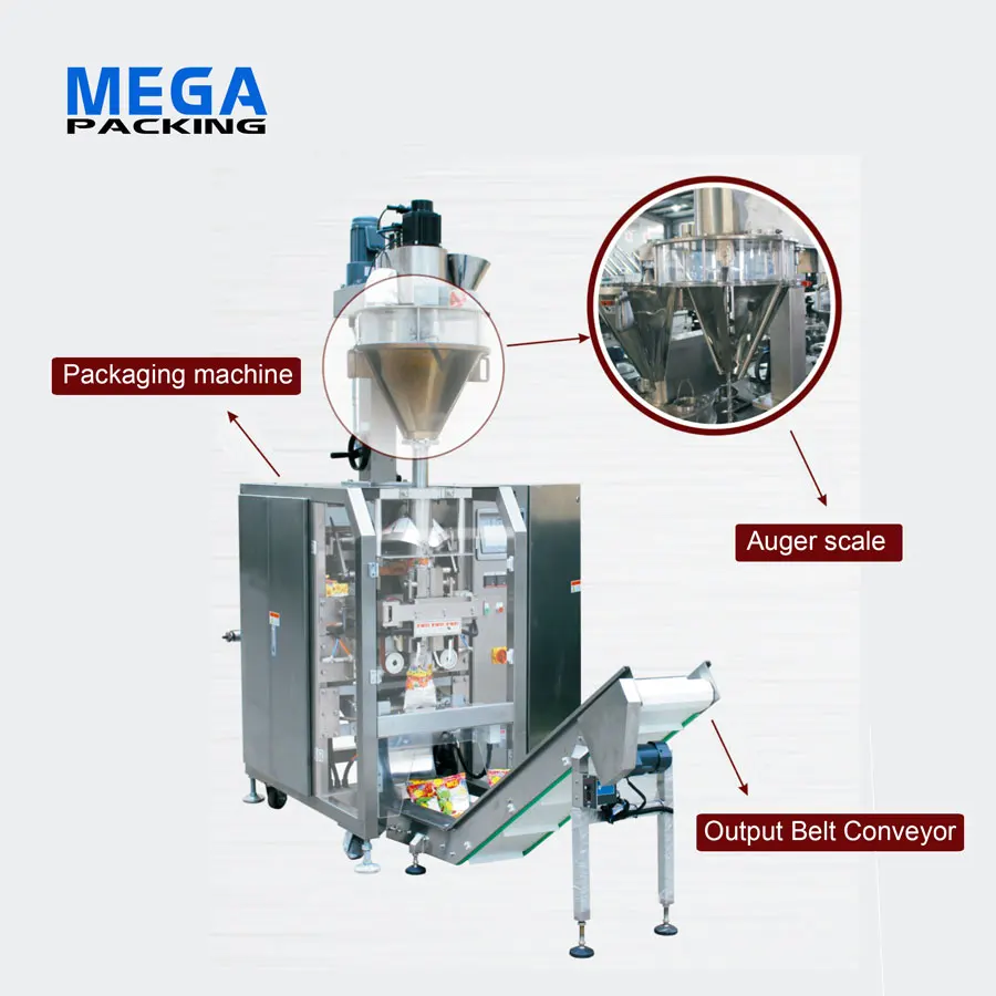 Полностью автоматическая упаковочная машина MEGA для куркумы кукурузной муки специй порошка цена