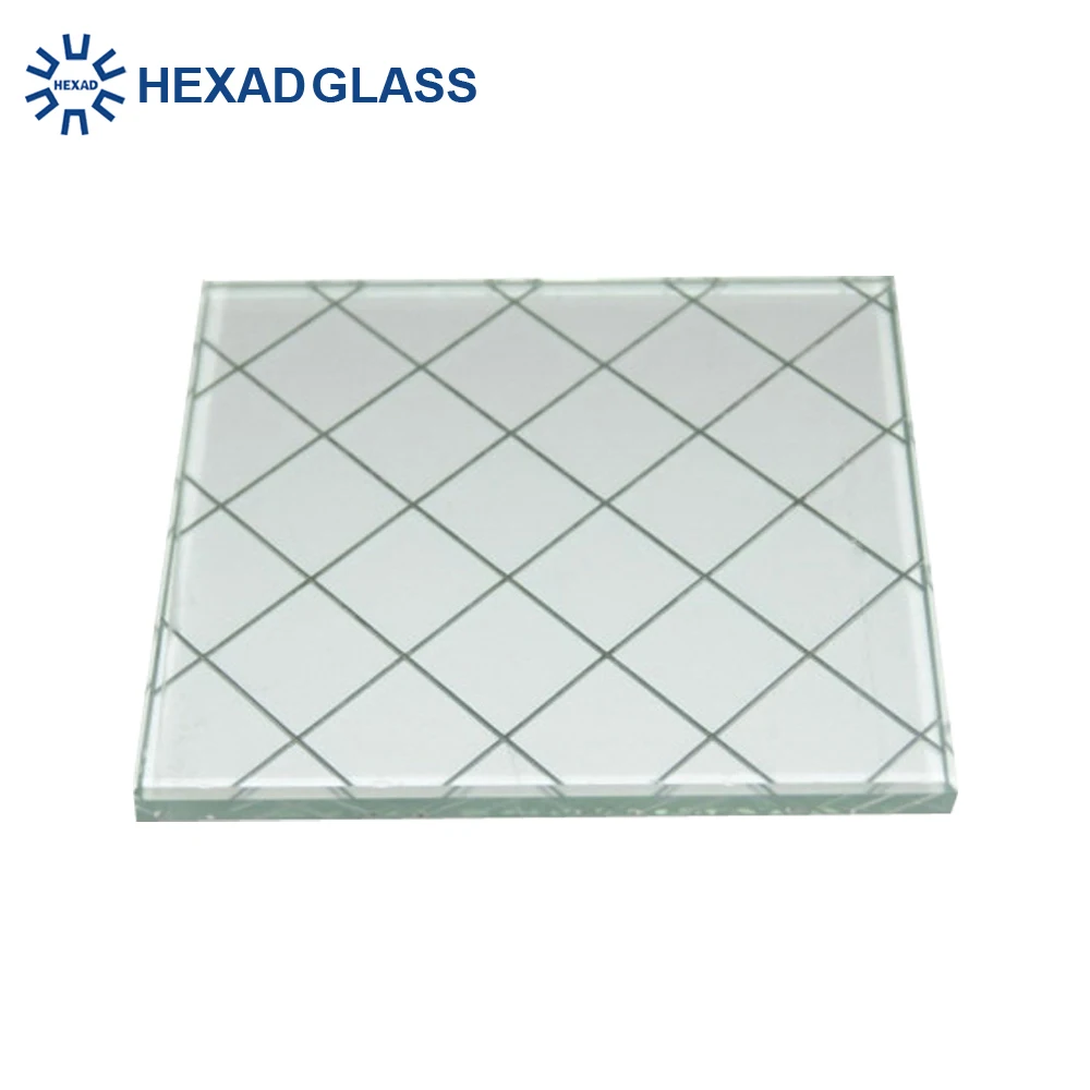 3mm 5mm 6mm Clear Mesh Polished Fireproof Wired Glass with Competitive Prices