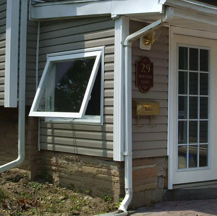 Australian Standard AS2207 Window Matt Black Aluminum double tempered Awning Window with Doric Winder Chain Lock