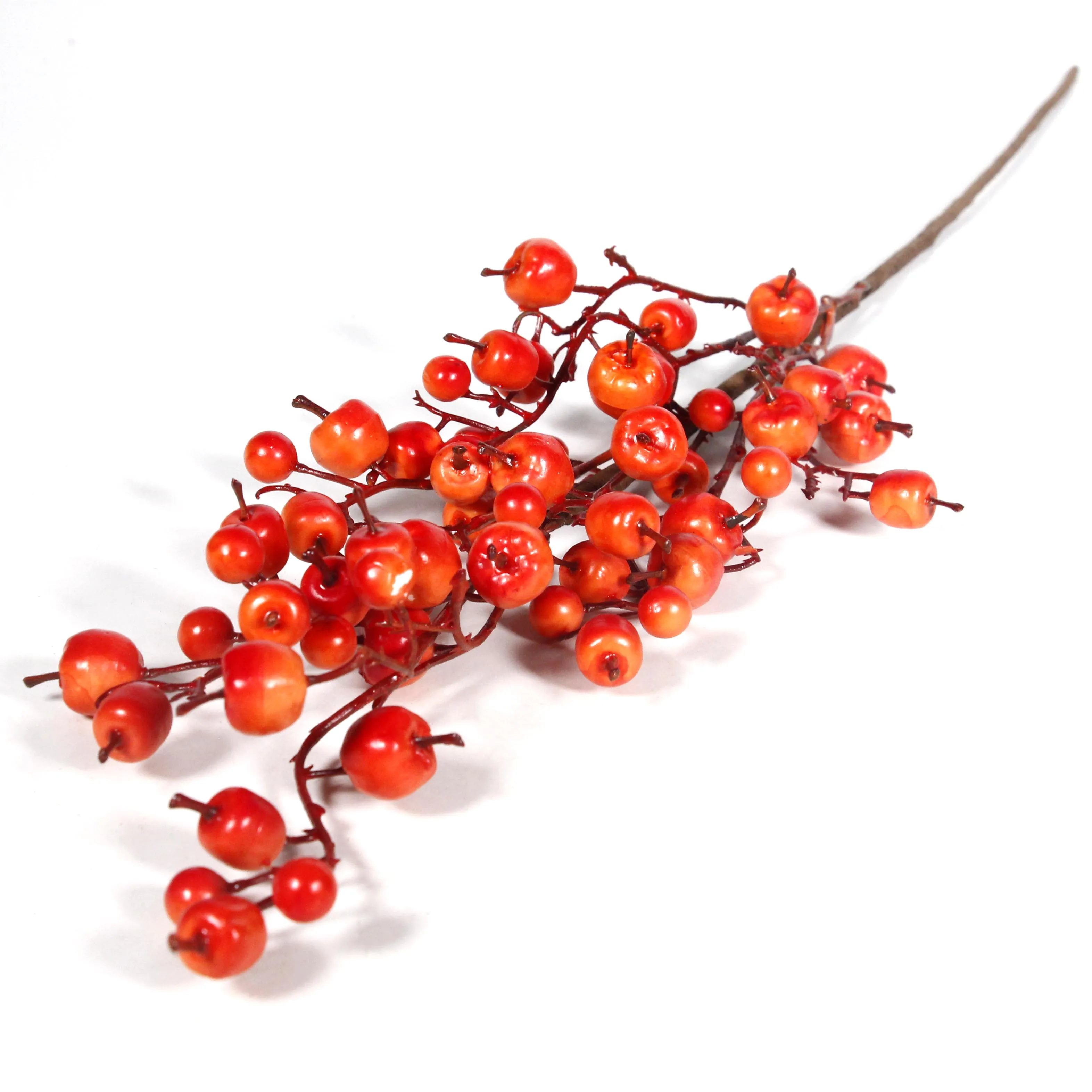 H20919# Orange berry pine cone pine needle grape leaves artificial branch Christmas decoration Artificial Holly Tree Pick tree