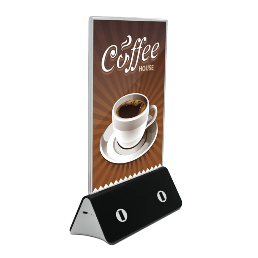 consumer electronics hot new products 2022 power bank for restaurant and cafe advertising stand table menu power charger battery