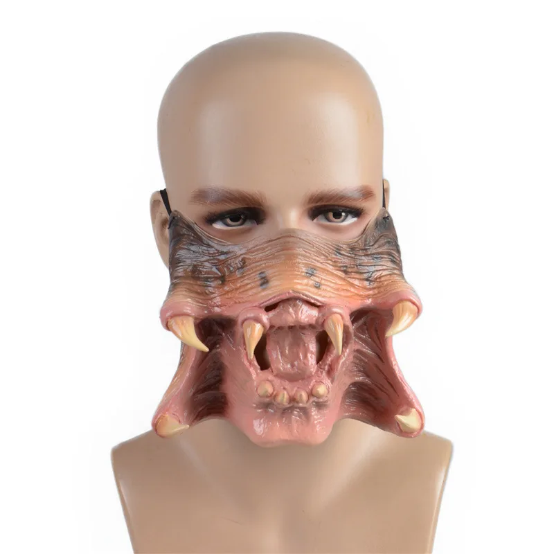 HALLOWEEN Alien Predator Full Face Mask Latex Helmet Halloween Cosplay Costume Props