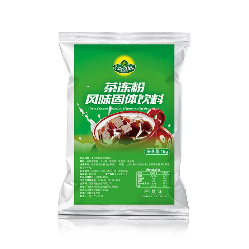 Manufacturers wholesale Czseattle High quality Tea jelly powder tea flavored grass jelly powder for bubble tea ingredients