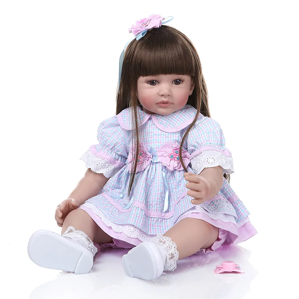 Hot selling Soft Silicone Vinyl Doll 60cm Soft Silicone Reborn Baby Doll Newborn Lifelike Bebes Reborn Dolls