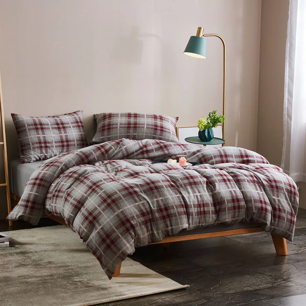 Упаковка под заказ, высокое качество, мягкий 100% хлопок, жаккардовый вязаный плохой лист, Комплект постельного белья из хлопка