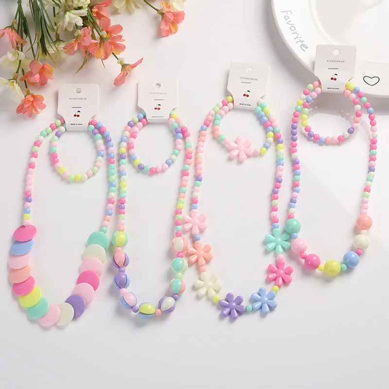 USA Hot Sale Kid Baby Jewelry Bracelet Necklace kids jewelry sets from china factory
