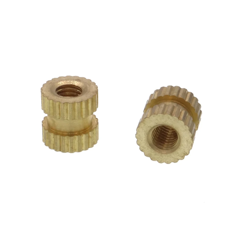 Вставные накатанные гайки двойные вставки для пластикового корпуса