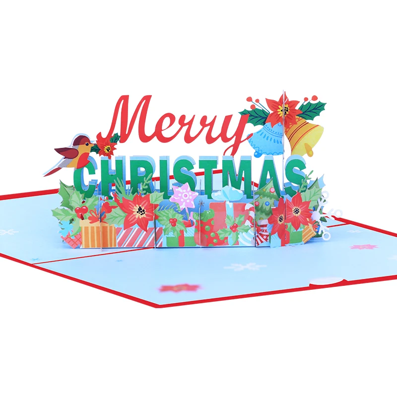Creative Greetings  3D Pop Up Christmas Cards Greeting Card For Holiday  Gift With Envelope and Message Tag