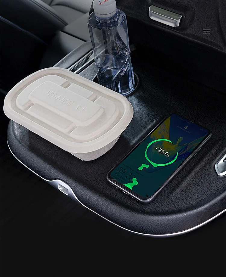 Rear Seat Folding Table For Tesla Model Y 3 Accessories Wireless Phone 15W Fast Charging Desk Car Seatback Table Board Bracket