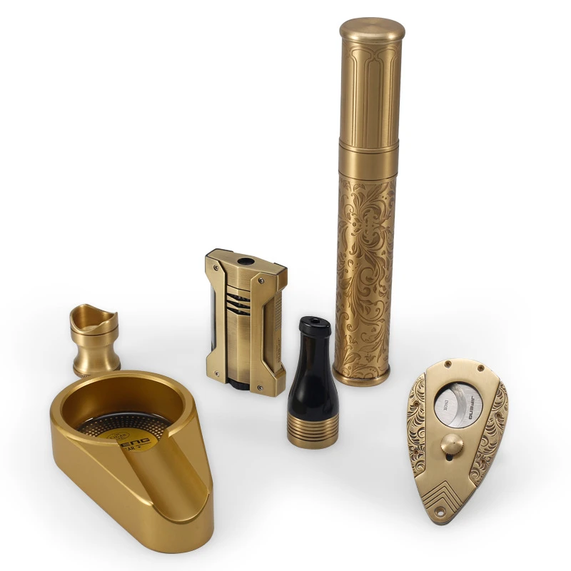 Amazon in stock Christmas gift 4 in 1 cigar needle cigar accessories solutions cigar punch