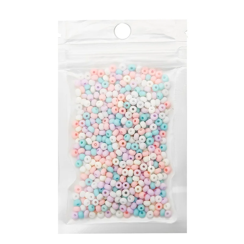 Super Premium 2/3/4mm Handmade DIY Ring Bracelet Beads Solid Color Frosted Glass Rice Jewelry Crystal Lampwork Glass Beads