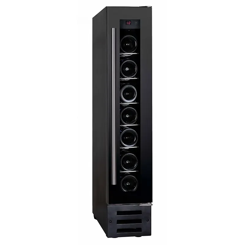 Vinopro 7-бутылочный встроенный холодильник для вина с одной зоной 22 л умный винный компрессором и стеклянной дверью