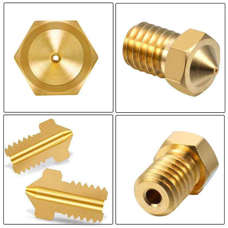 3D printer accessories MK8 Nozzles Extruder Nozzle Extruder Print Head 1.75mm for 3D Printer MK8 brass nozzle