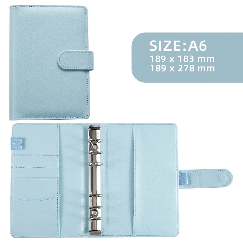 Wholesale A6 Custom Planner Money Savings Mini Metal Ring Budget Binder with Cash Tracker Zipper Envelopes