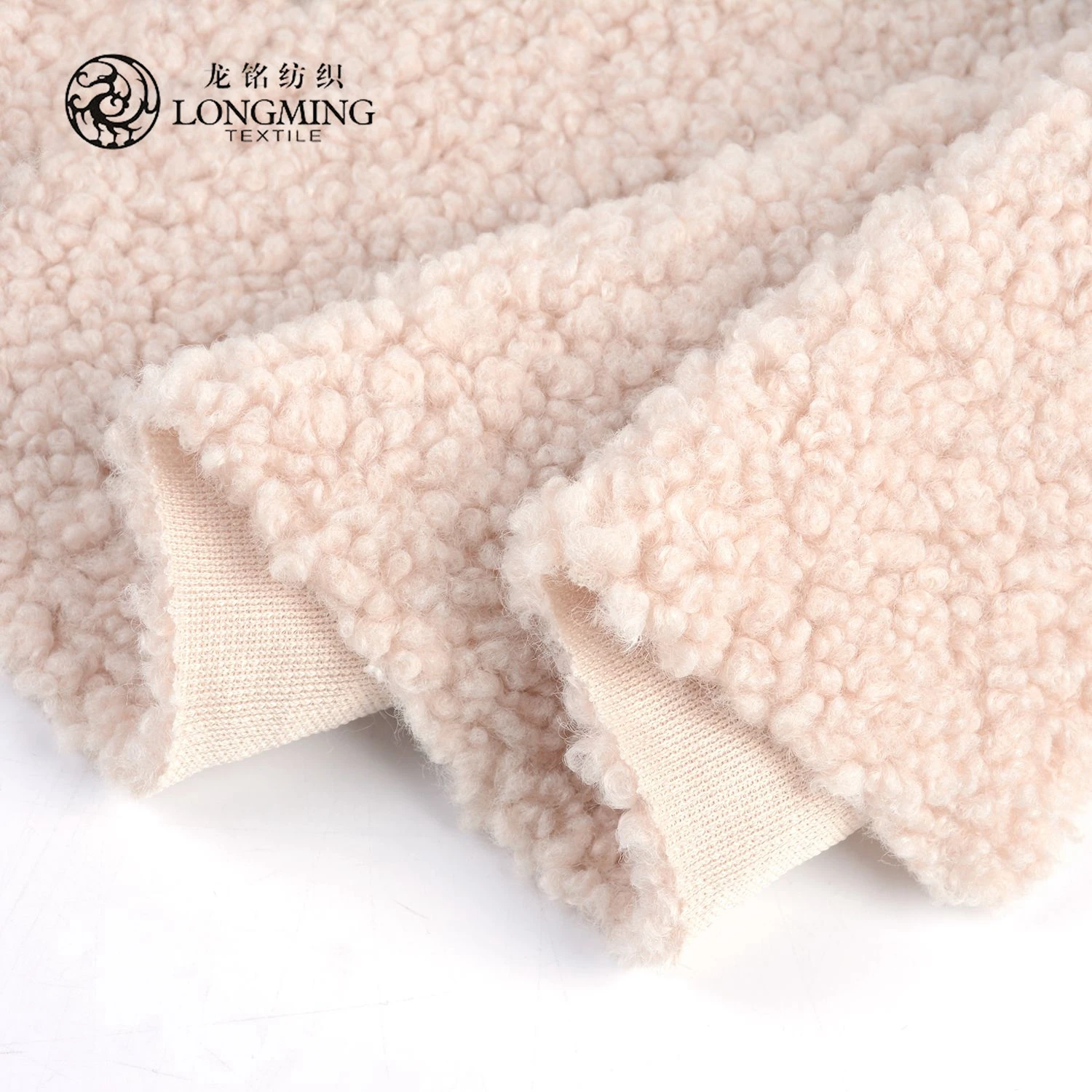2022 new design customize heavyweight 100% polyester fleece teddy material bouclel fabric for coat