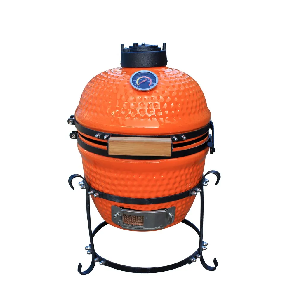 Auplex Outdoor Garden Ceramic barbecue Charcoal Mini 13 Inch Kamado Grill