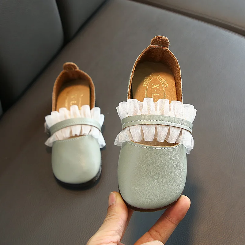 Hao Baby Girl Lace Non-slip Princess With Soft Soles Girls Dress Shoes