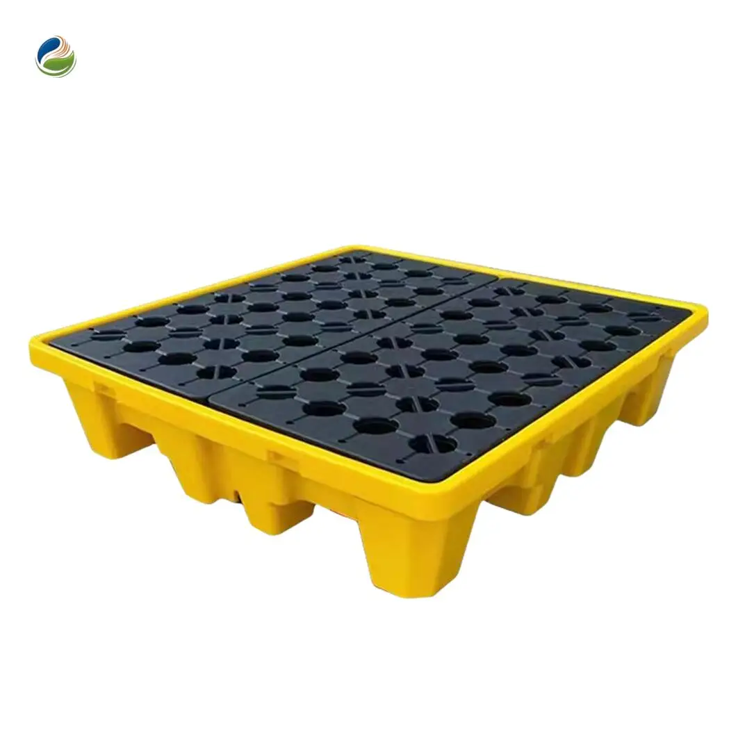 Heavy Duty HDPE 4 Drums Spill Pallet For Petroleum Wholesale Heavy Duty 2 Drums Spill Plastic Pallet
