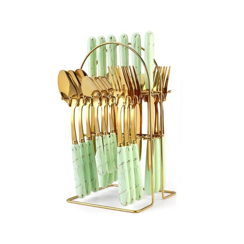 24 шт., набор посуды из нержавеющей стали