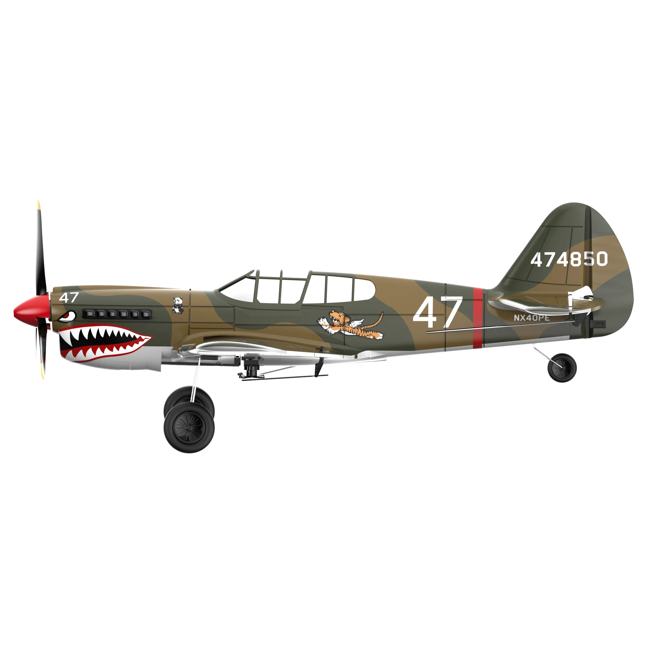 Электронный радиоуправляемый самолет 761-13 P40 Warhawk со стабилизатором гироскопа и размахом крыльев 400 мм