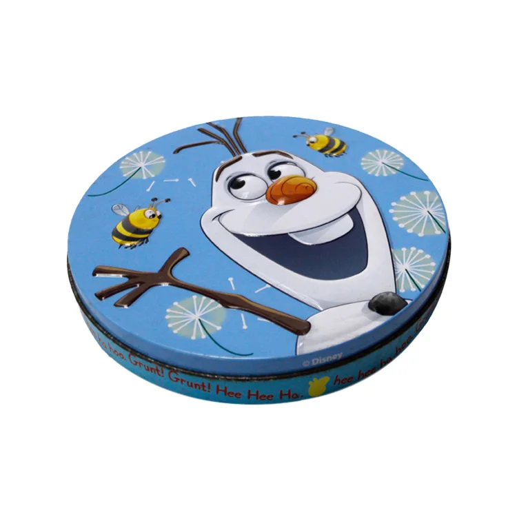 Small Round condom packaging tin boxes, Puff tin packaging boxes
