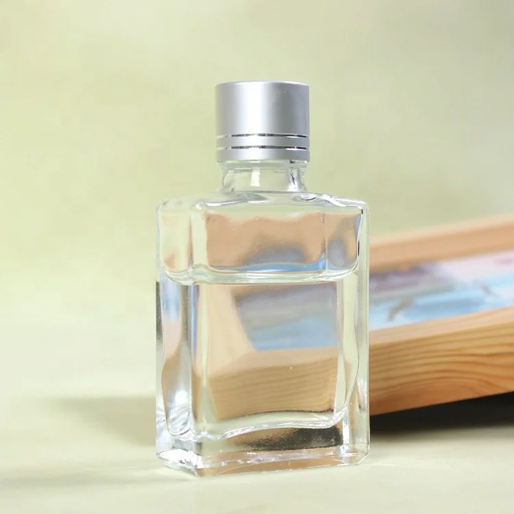 High Quality Soda-lime 100ml Perfume Glass Bottle Perfume Spray Glass Bottle 100 ml Glass Perfume Bottle Square with spray pump