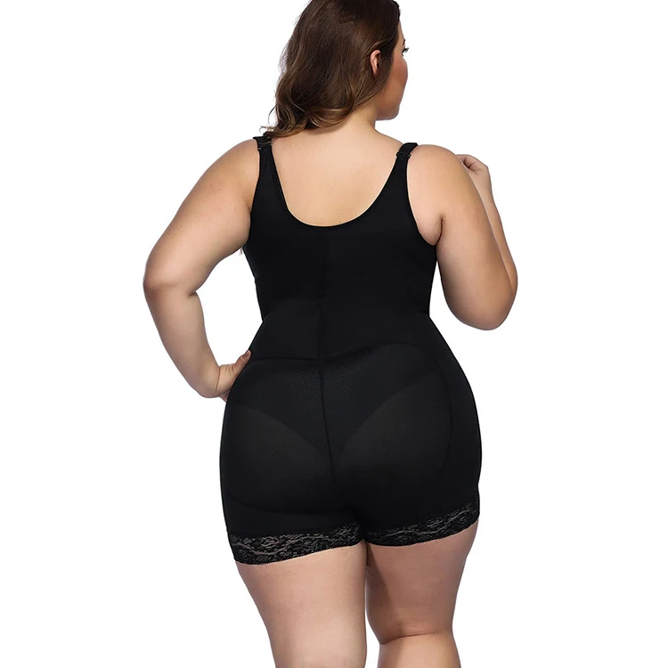 
Shapewear Black Black Waist Tummy Control Open Crotch Big Size Women Full Body Shapers Slimming 