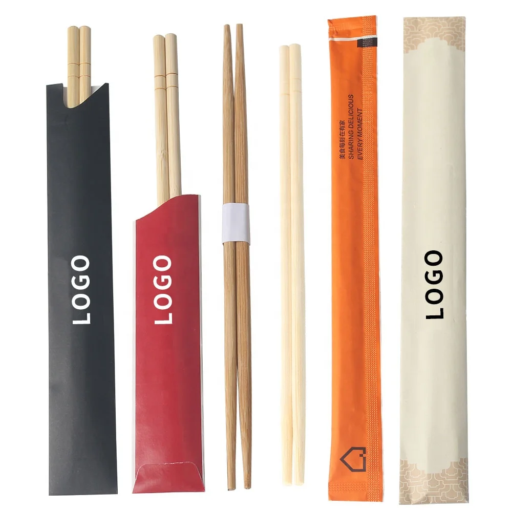 High-Quality Natural Smooth Surface Individually Wrapped Bamboo Modern Chopsticks for Asian Cuisine