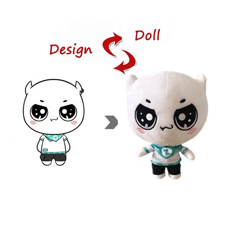 Yiwu Factory Promotional Animated Custom Embroidery Stuffed Animal Doll Crane Machine Soft Plush Toys Dolls And Skin